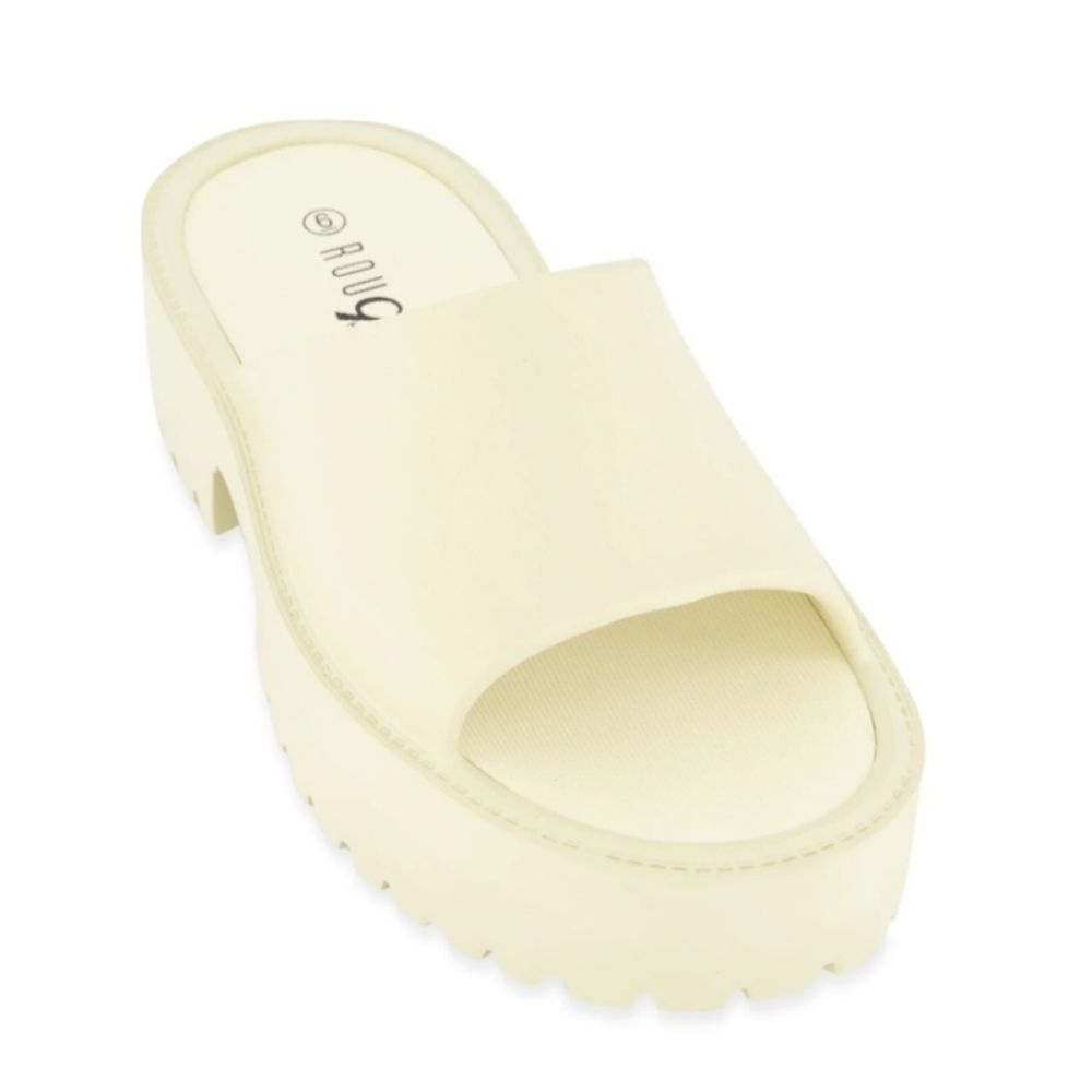 Ladie's nude platform sandals
